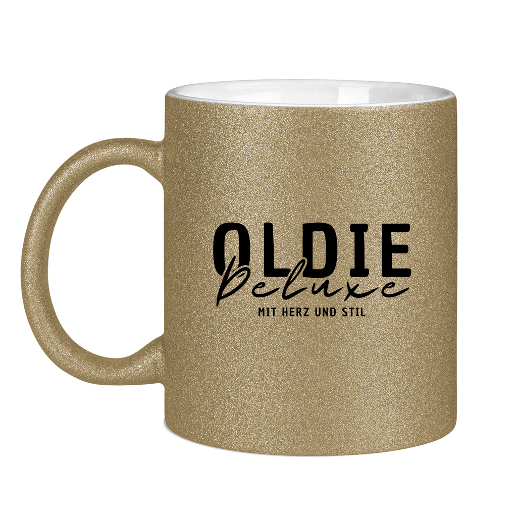 Glitzertasse - Oldie Deluxe – mit Herz und Stil