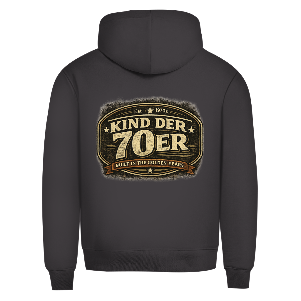 Herren Premium Bio Hoodie Kind der70er!