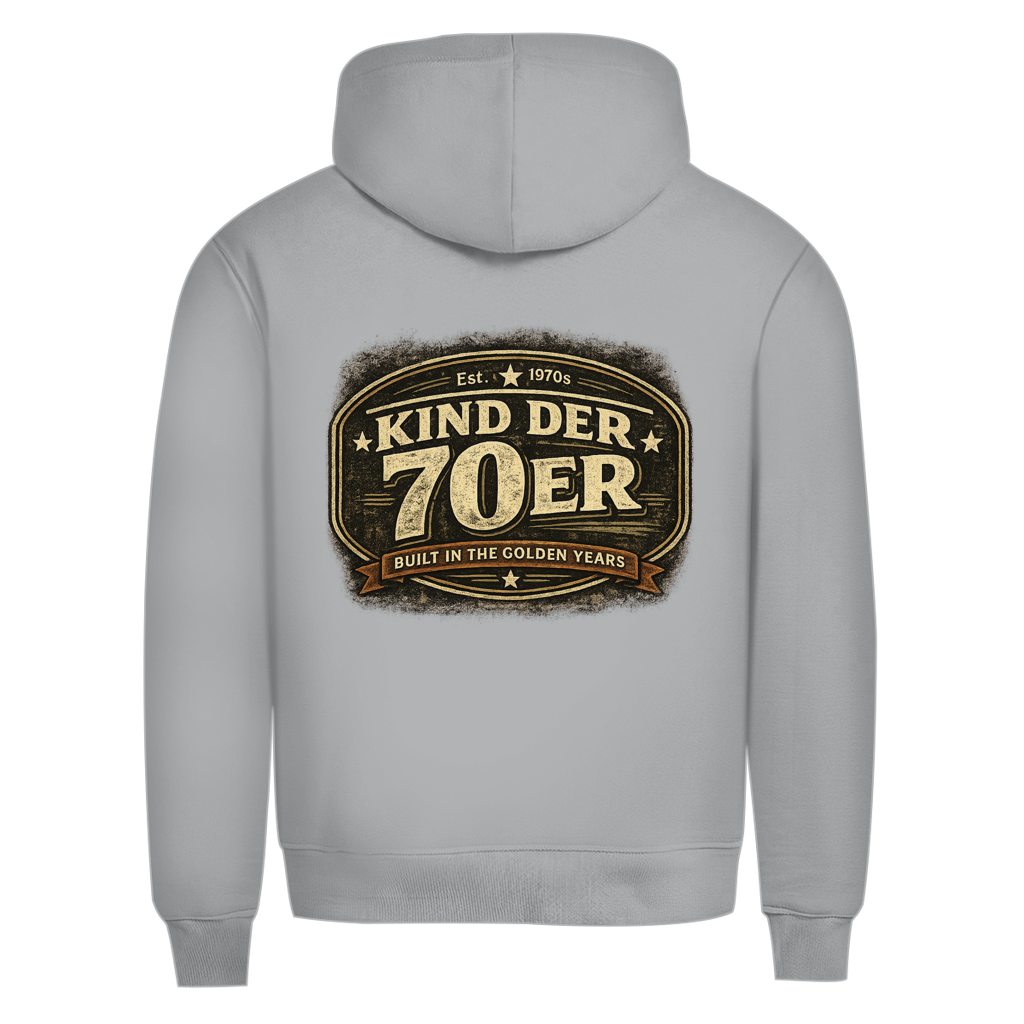 Herren Premium Bio Hoodie Kind der70er!