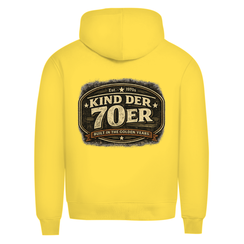 Herren Premium Bio Hoodie Kind der70er!