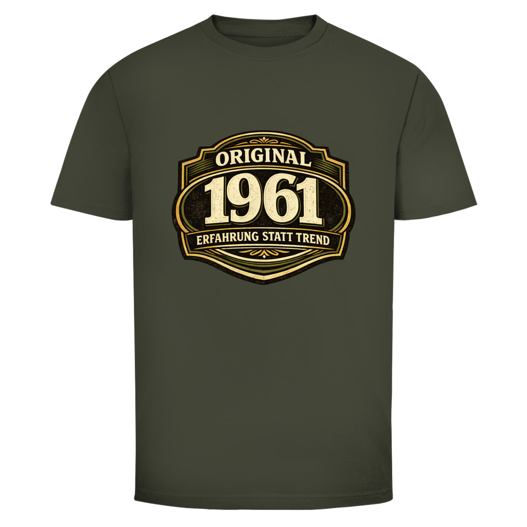 Herren T‑Shirt mit Emblem "Original 1961 – Erfahrung statt Trend" – Retro Design für Männer ab 50