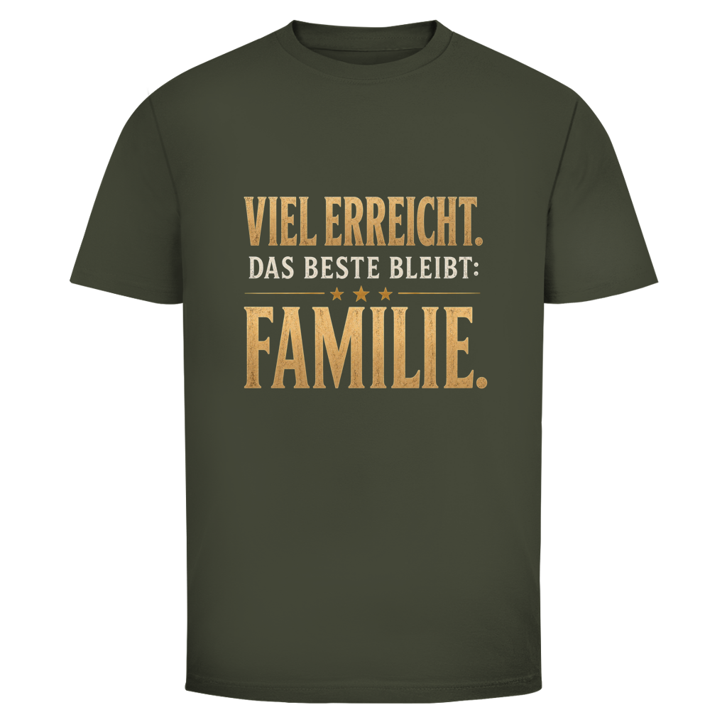 Oldie Deluxe Herren T‑Shirt "Viel erreicht – Das Beste bleibt: Familie" – wertvolles Statement für Männer 55plus