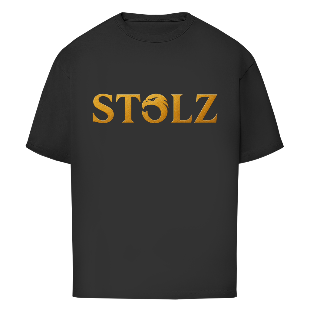 Oldie Deluxe Oversize Herren T‑Shirt "STOLZ" – goldenes Statement für Männer