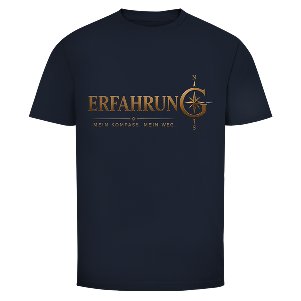 Oldie Deluxe Herren T‑Shirt "Erfahrung – Mein Kompass. Mein Weg." – goldenes Kompass‑Statement für Männer 55plus