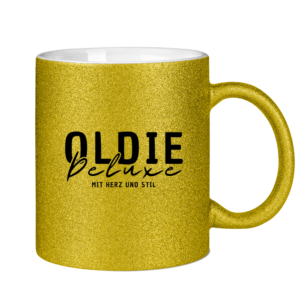 Glitzertasse - Oldie Deluxe – mit Herz und Stil