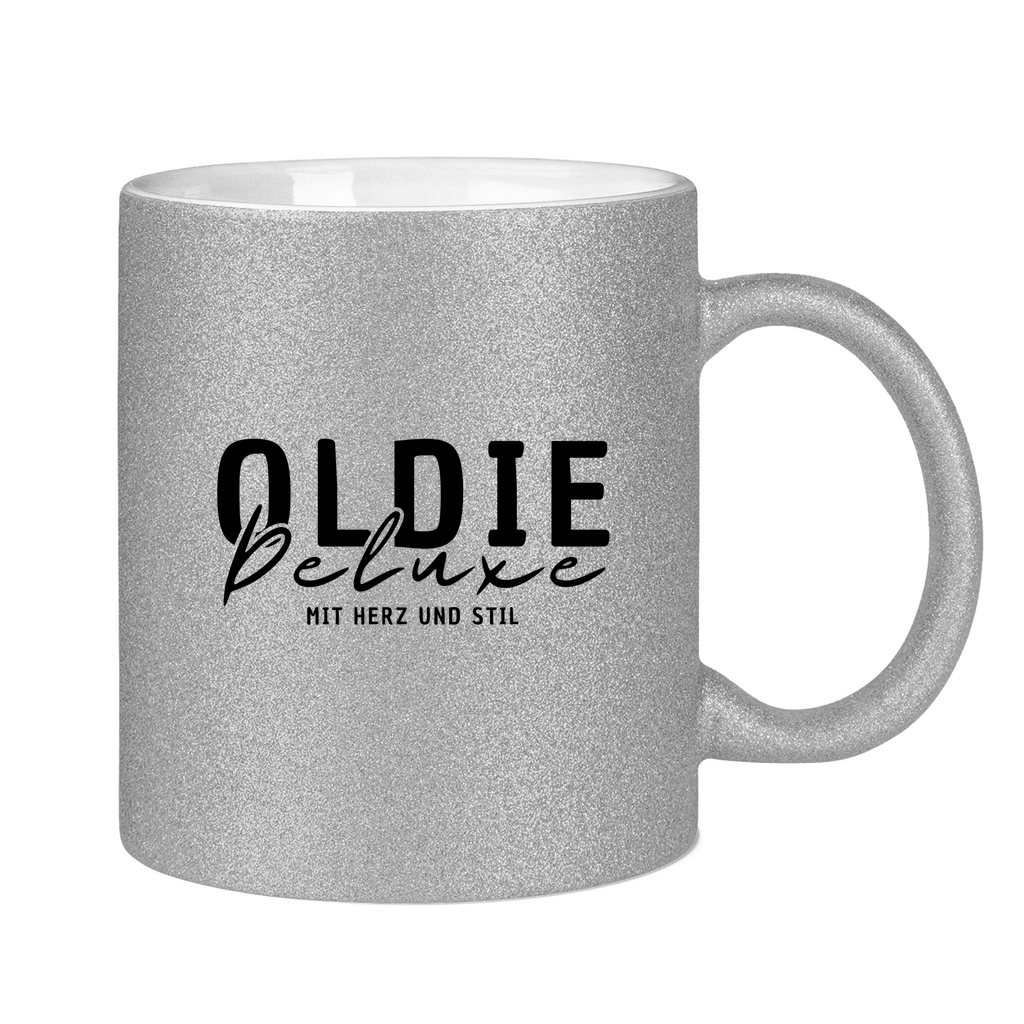 Glitzertasse - Oldie Deluxe – mit Herz und Stil