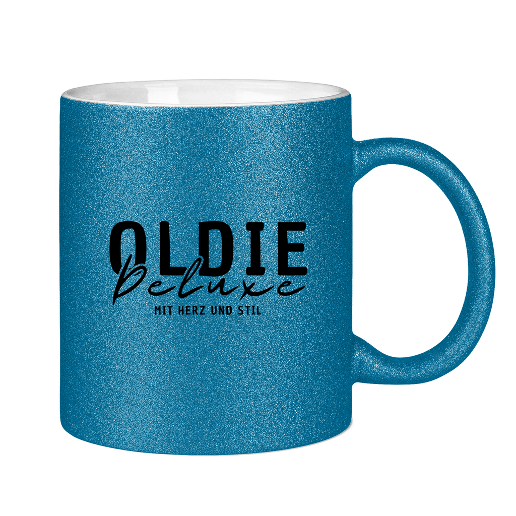 Glitzertasse - Oldie Deluxe – mit Herz und Stil